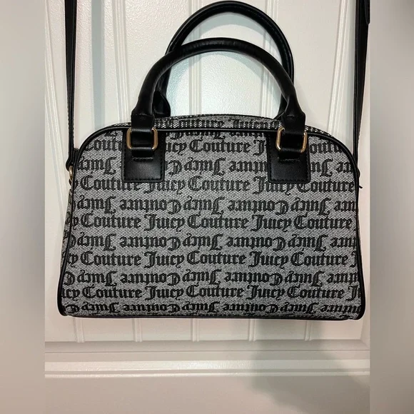 Juicy Couture Black Beige Fashionista Bowler, NWT - Picture 12 of 15